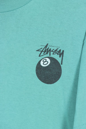 STUSSY Mint 8-Ball Front & Back Single Stitch Tee USA Made (XL)