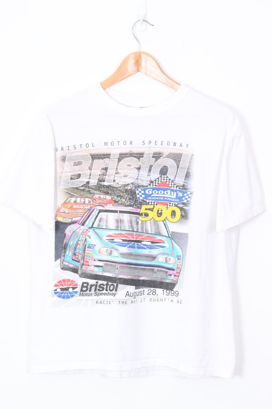 1999 Vintage NASCAR Bristol Speedway 500 Racing Tee (M)