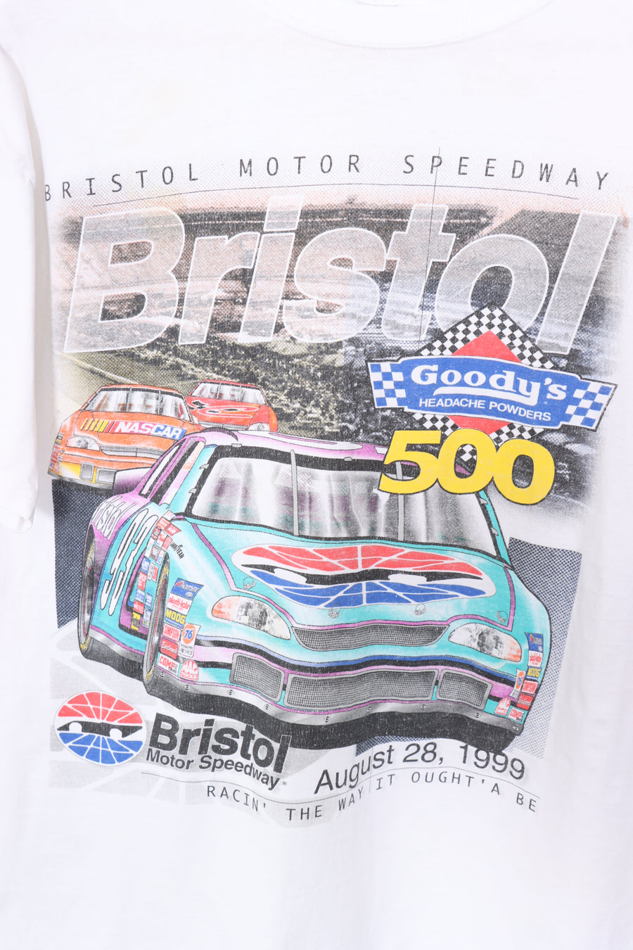 1999 Vintage NASCAR Bristol Speedway 500 Racing Tee (M)