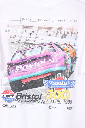 1999 Vintage NASCAR Bristol Speedway 500 Racing Tee (M)