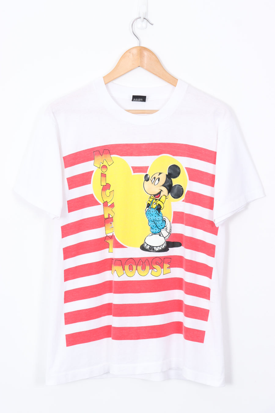 DISNEY MICKEY MOUSE 3D Puff Print 50/50 T-Shirt (M)