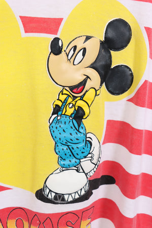 DISNEY MICKEY MOUSE 3D Puff Print 50/50 T-Shirt (M)