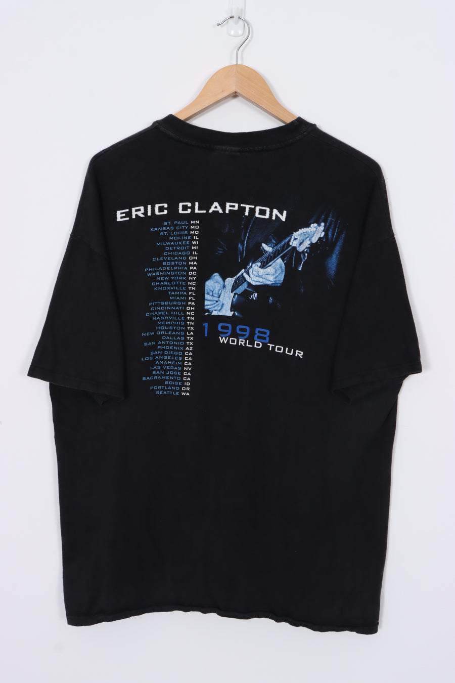 Eric Clapton 1998 World Tour Front Back T-Shirt (XL)