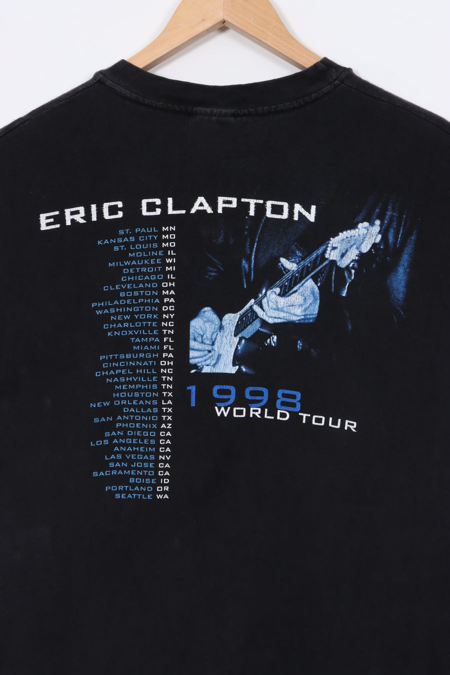 Eric Clapton 1998 World Tour Front Back T-Shirt (XL)