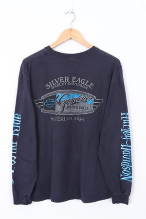 HARLEY DAVIDSON Wild Ride Joker Long Sleeve Navy T-Shirt (M-L)