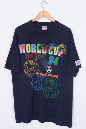 World Cup 1994 Soccer Football Single Stitch T-Shirt USA Made (XL)