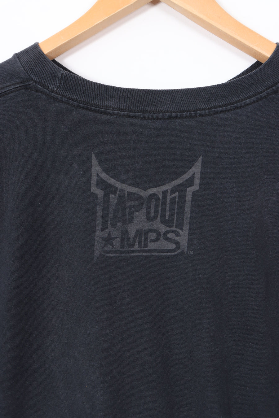 TAPOUT MPS Large Blue Spell Out Logo Y2K Style T-Shirt (XL)