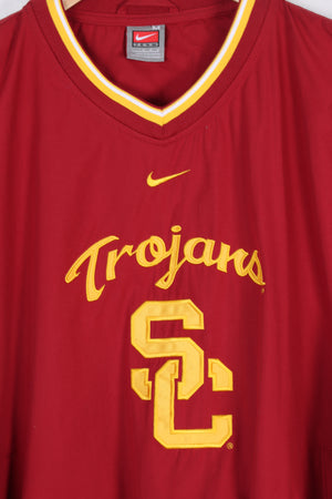 NIKE Centre Swoosh Trojan USC College V-Neck Pullover (XXL)