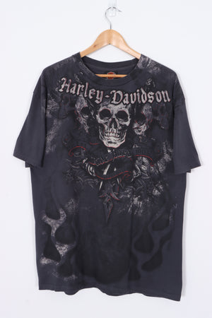 HARLEY DAVIDSON Sturgis Y2K Skulls T-Shirt (XL)