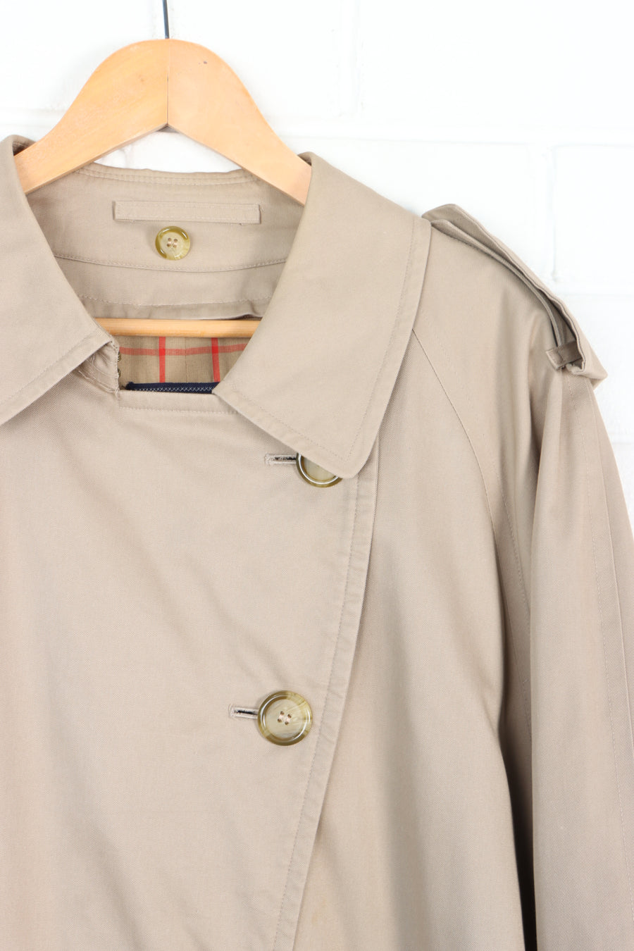 Vintage BURBERRY Beige Trench Coat (Women's 42)