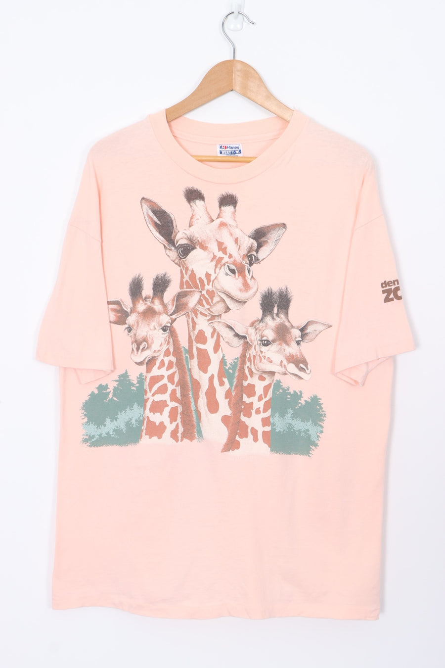 Denver Zoo Giraffes 1992 Single Stitch T-Shirt USA Made (XL)