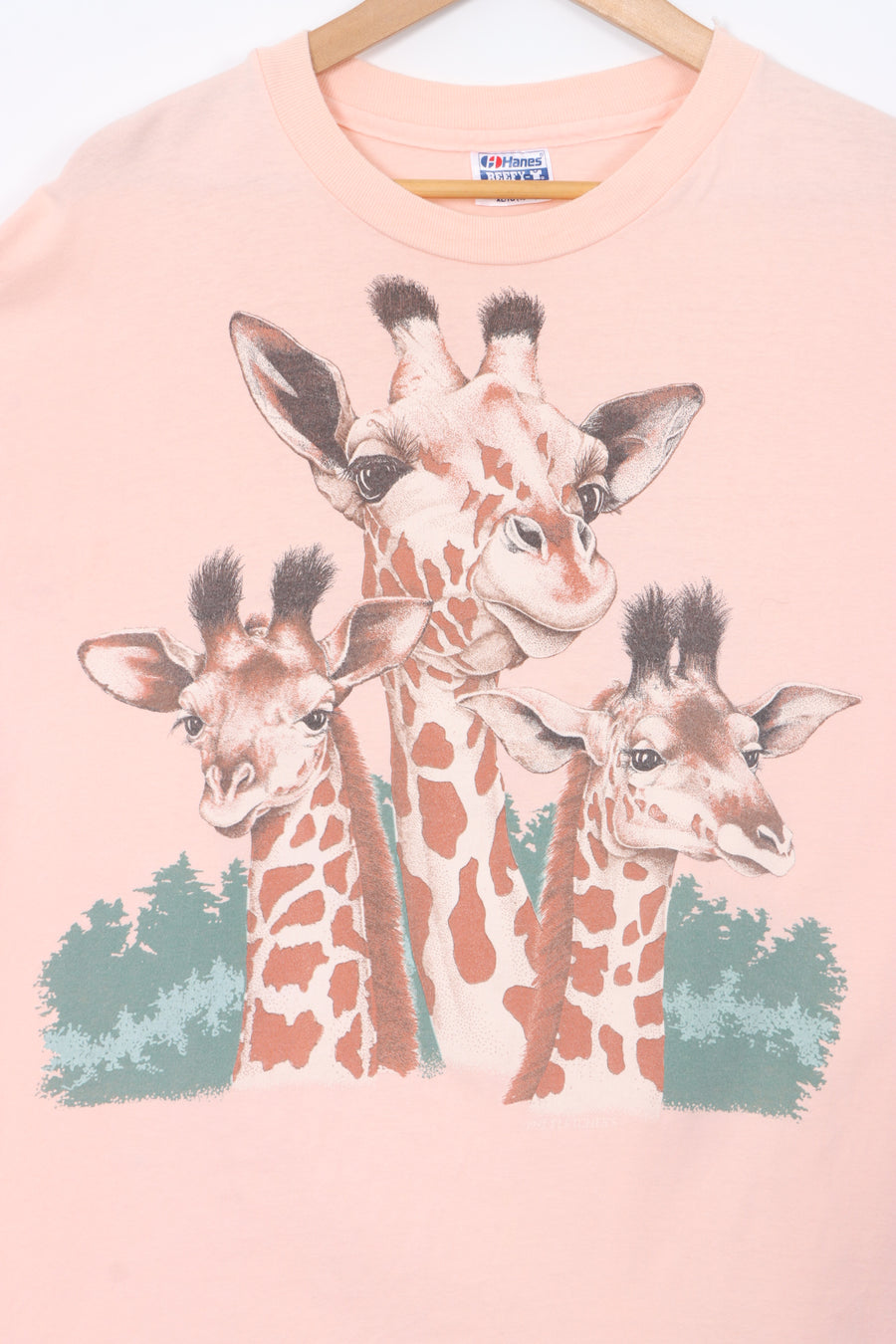 Denver Zoo Giraffes 1992 Single Stitch T-Shirt USA Made (XL)