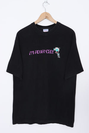 NICKELODEON Invader Zim 2002 Front Back Graphic Print T-Shirt (L)