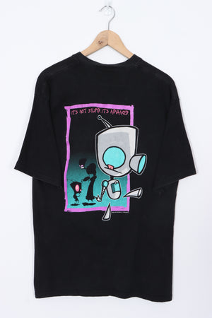 NICKELODEON Invader Zim 2002 Front Back Graphic Print T-Shirt (L)