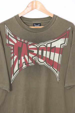 TAPOUT Khaki Green Sun USA Made Tee (XL)