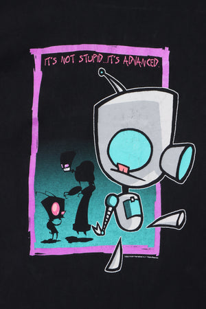 NICKELODEON Invader Zim 2002 Front Back Graphic Print T-Shirt (L)