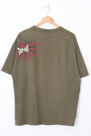 TAPOUT Khaki Green Sun USA Made Tee (XL)