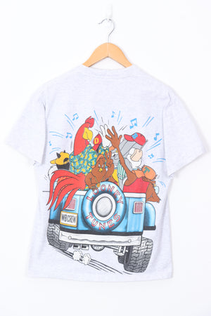 1993 VINTAGE LOONEY TUNES Jeep Front & Back Tee (S)