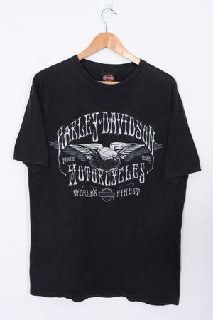 HARLEY DAVIDSON "World's Finest" Eagle Front Back T-Shirt (L)