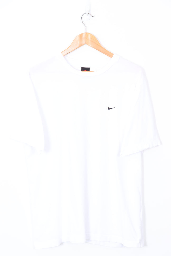 NIKE Embroidered Swoosh Black & White Tee (L-XL)