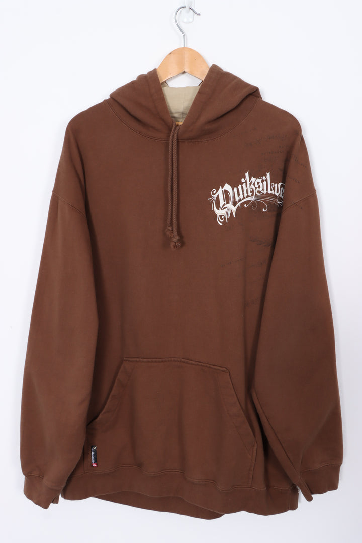 QUIKSILVER Brown Y2K Surf Hoodie (XL)