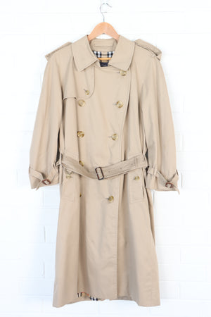 Vintage BURBERRY Short Beige Trench Coat (Women's 48)