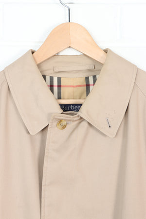 Vintage BURBERRY Long Beige Trench Coat England Made (Men's 42)