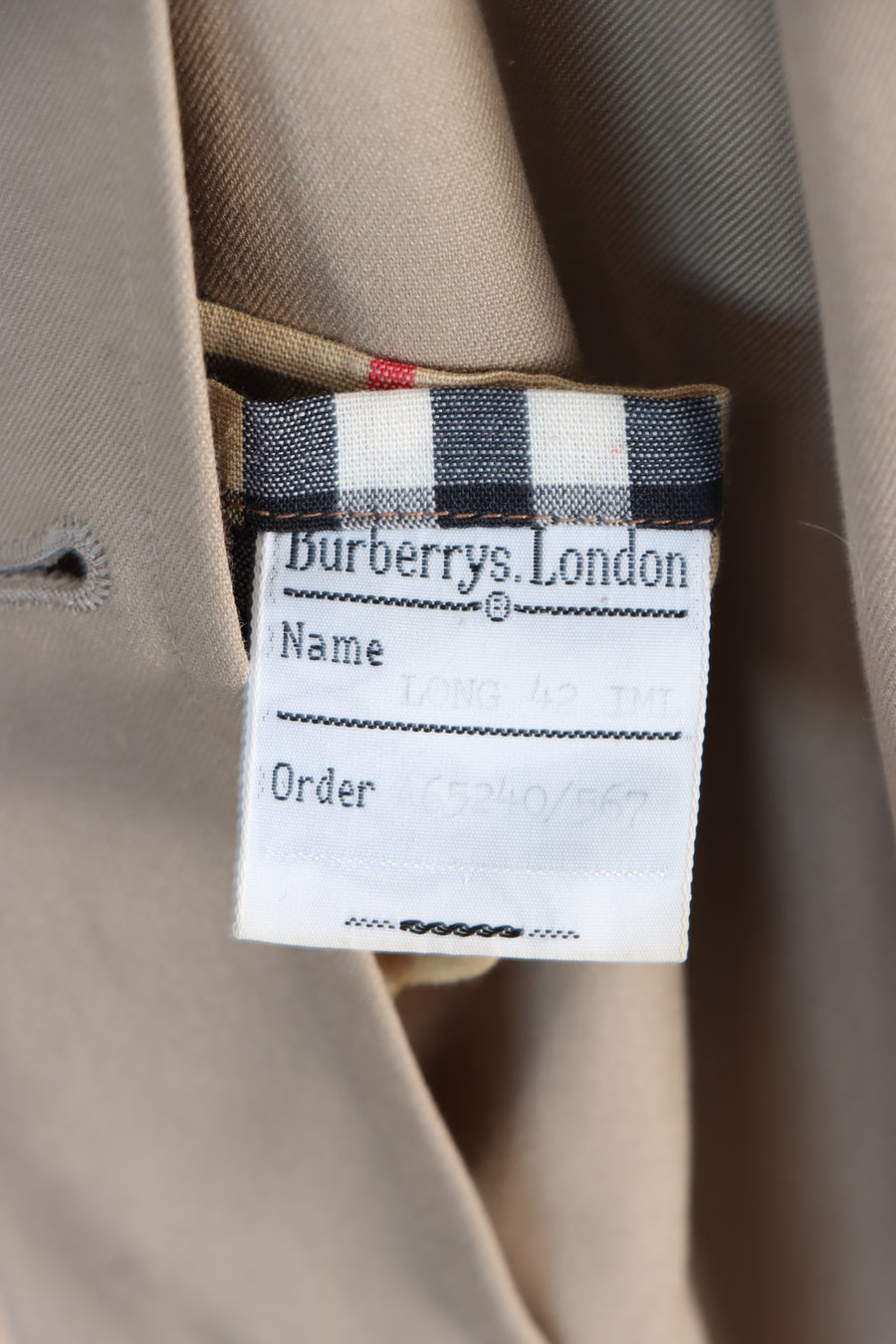 Vintage BURBERRY Long Beige Trench Coat England Made (Men's 42)