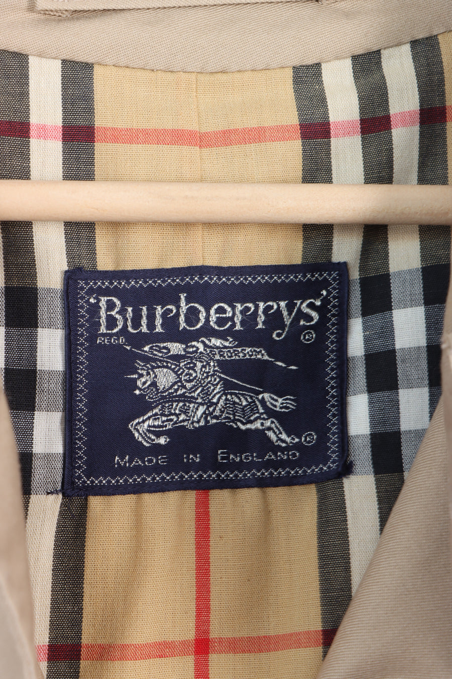 Vintage BURBERRY Long Beige Trench Coat England Made (Men's 42)