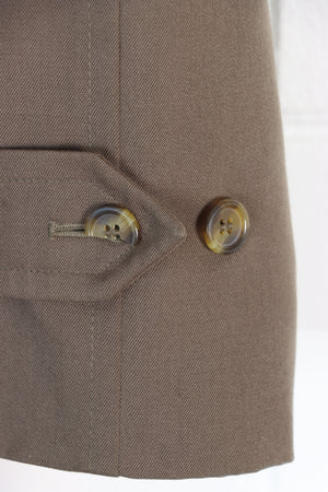 Vintage BURBERRY Bloomingdales Heavyweight Wool Lined Khaki Trench Coat (Men's 40)