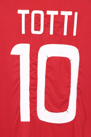 AS Roma 2011/2012 Totti #10 KAPPA Long Sleeve Home Soccer Jersey (XXL)