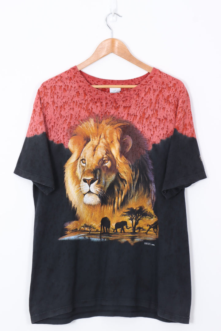 Rain Forest Cafe California Lion Nature Animal Graphic Tee (L-XL)