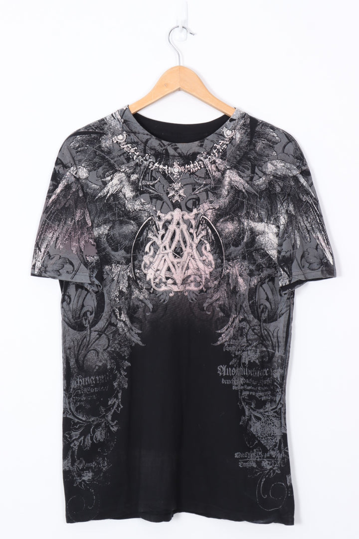 AFFLICTION Archaic Atelier Black & Grey T-Shirt (M)