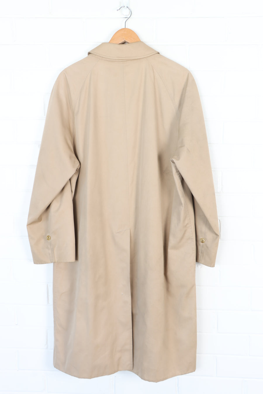 Vintage BURBERRY Short Beige Trench Coat England Made (Men's 56)