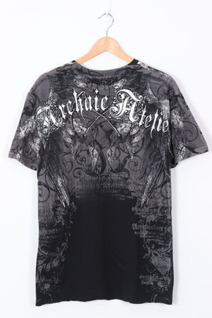 AFFLICTION Archaic Atelier Black & Grey T-Shirt (M)