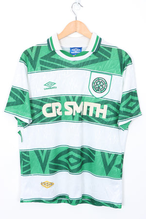 Vintage Glasgow Celtic 1993-1995 UMBRO Home Soccer Jersey (M-L)