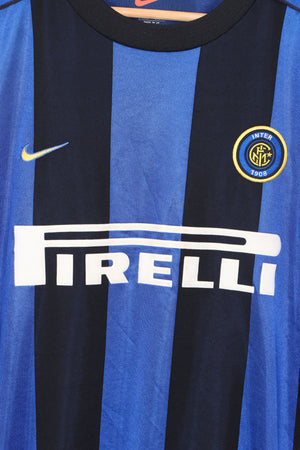 Vintage Inter Milan 1999/2000 NIKE Home Soccer Jersey UK Made (XL)