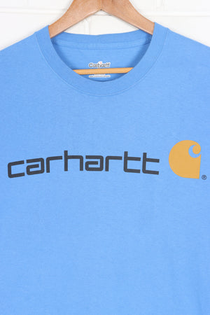 CARHARTT Big Logo Blue T-Shirt (L Tall )