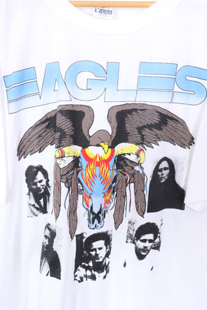 EAGLES Band Spell Out & Portraits Music Tee (XL)