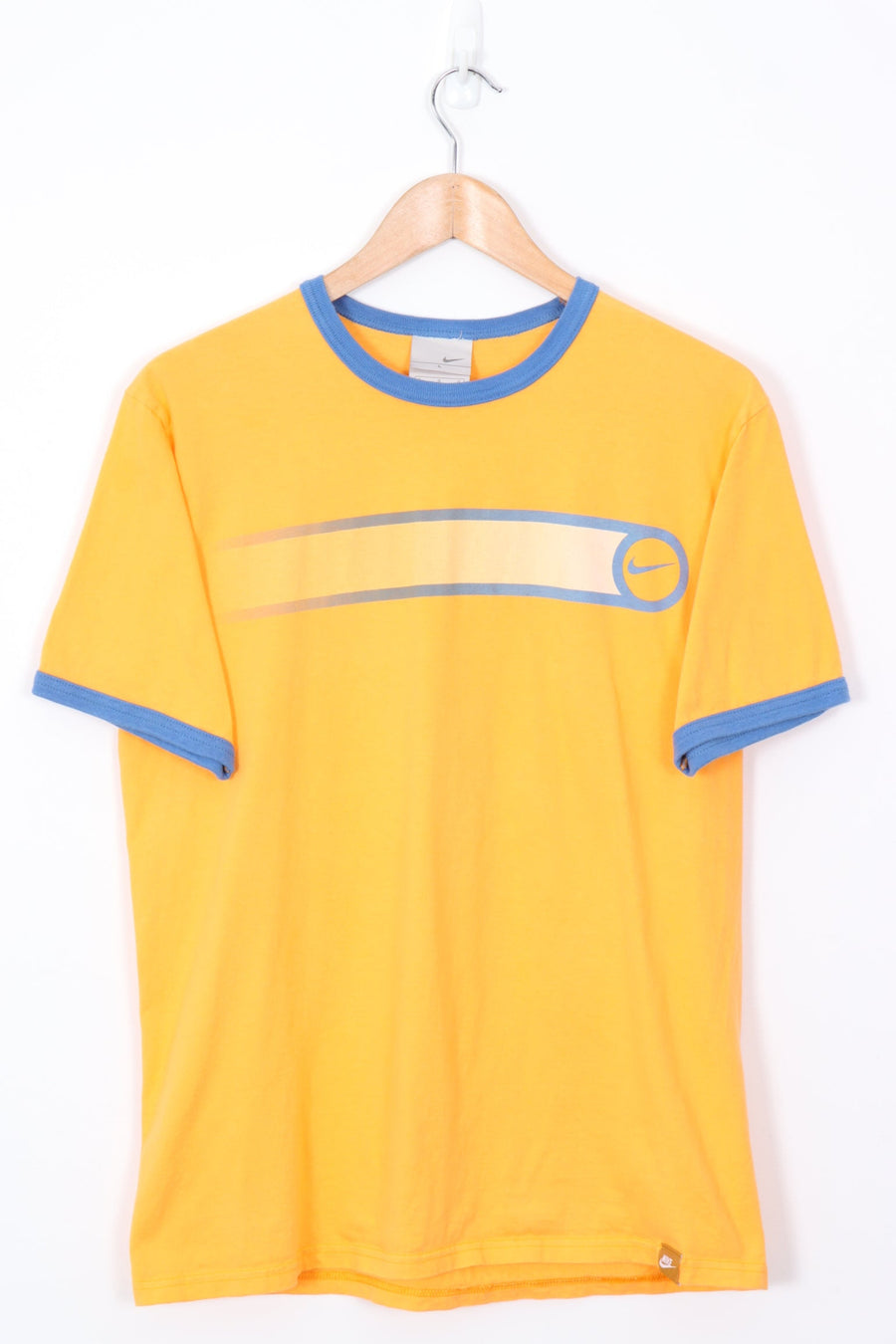 NIKE Swoosh Orange & Blue Ringer Tee (M)