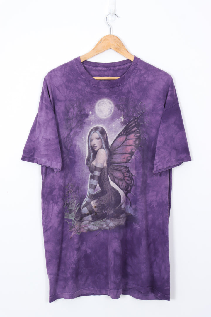 THE MOUNTAIN Purple Tie-Dye Mystical Faerie T-Shirt (XL)