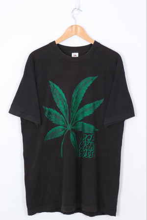 'Keep off the Grass!' Weed Marijuana Single Stitch Tee (XL)