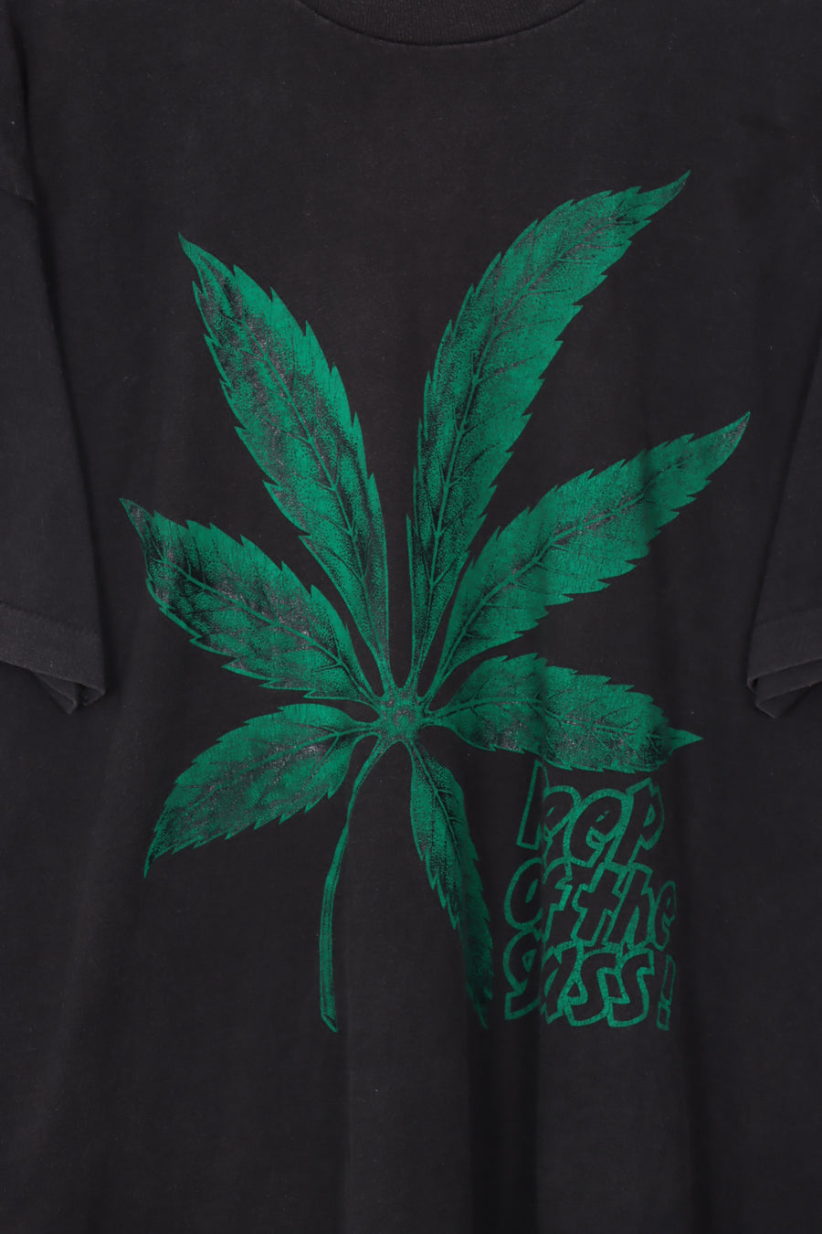 'Keep off the Grass!' Weed Marijuana Single Stitch Tee (XL)