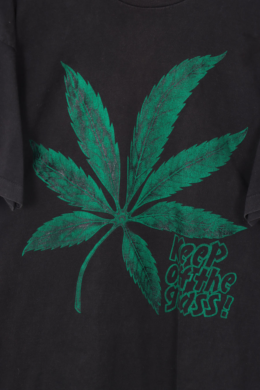 'Keep off the Grass!' Weed Marijuana Single Stitch Tee (XL)