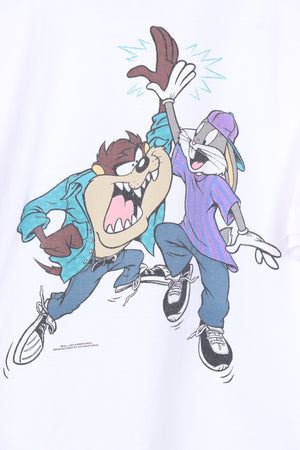 1993 Vintage LOONEY TUNES Taz & Bugs Hip Hop T-Shirt (L-XL)