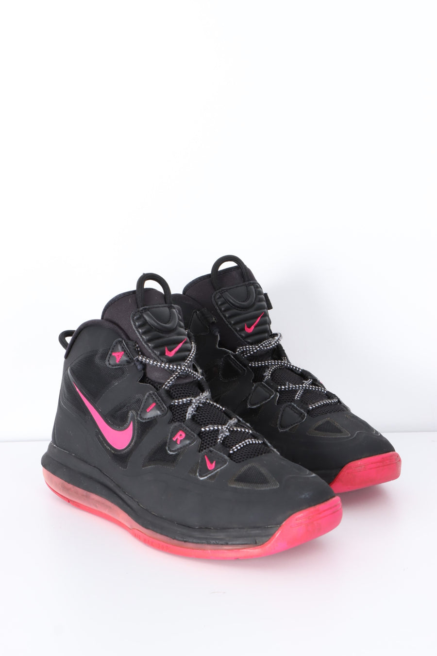 NIKE Air Max 'Uptempo Fuse 360' Black Pink Sneakers (9.5)