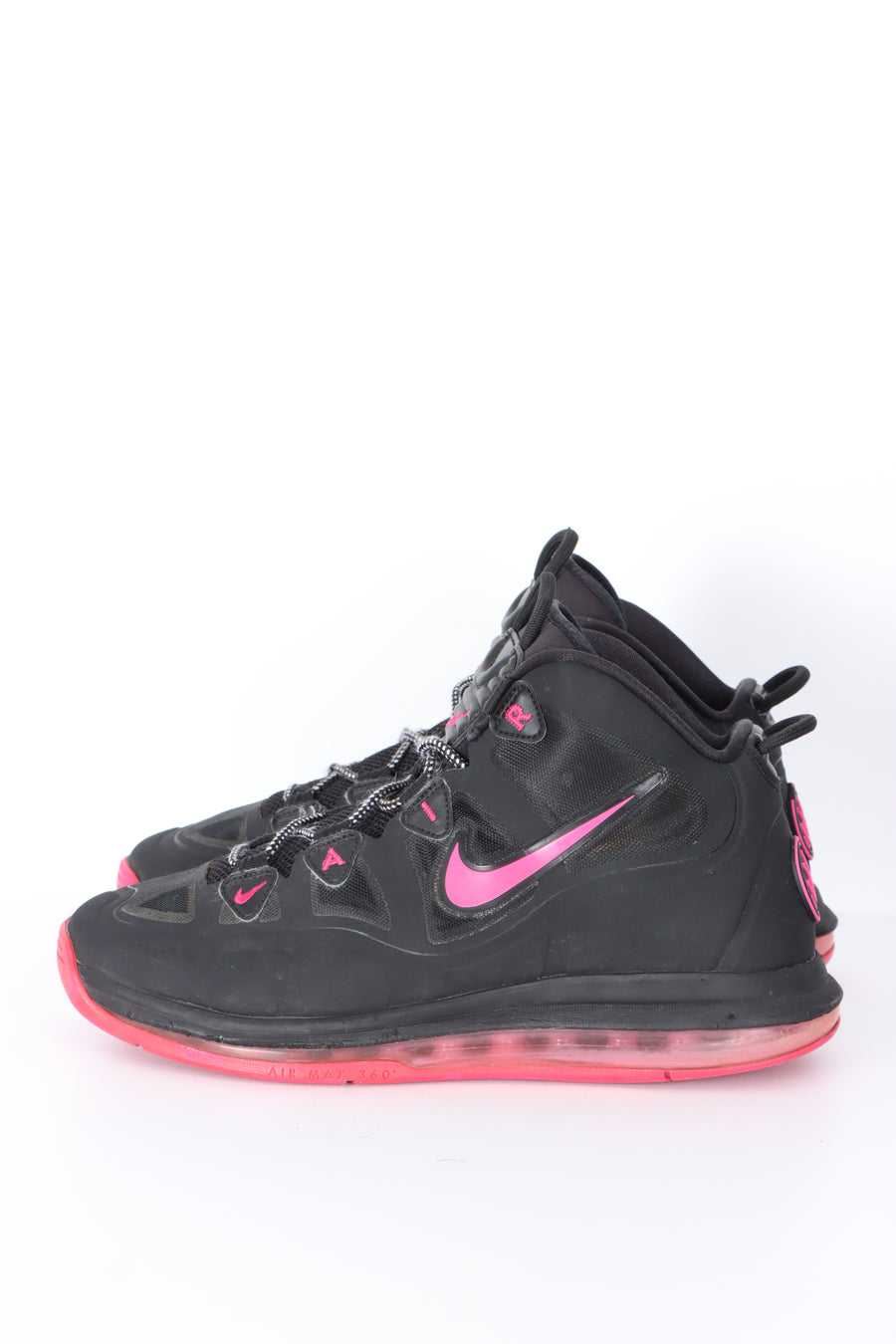 NIKE Air Max 'Uptempo Fuse 360' Black Pink Sneakers (9.5)