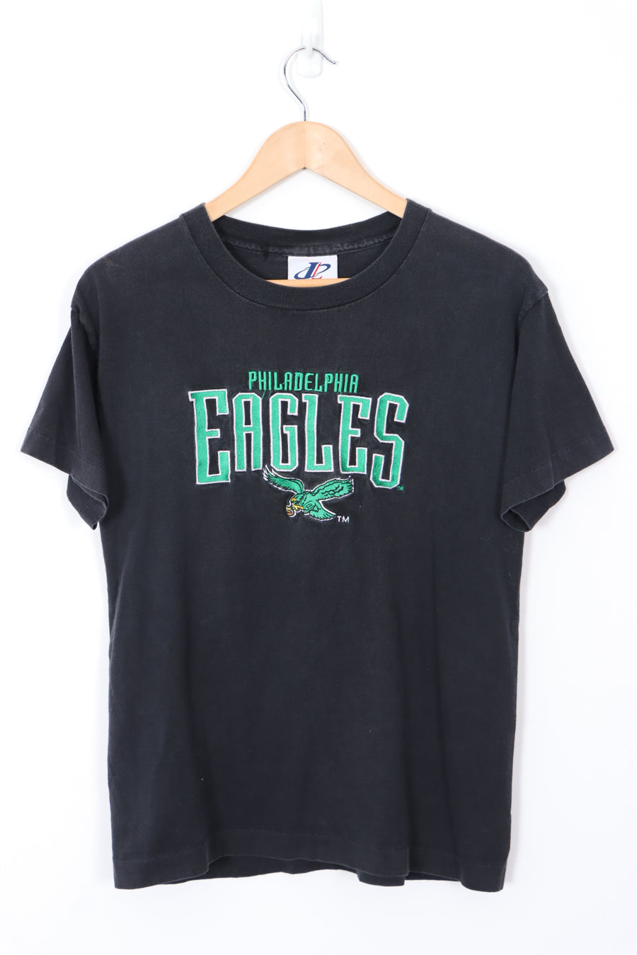 Philadelphia Eagles Embroidered Spell Out USA Made T-Shirt (M)