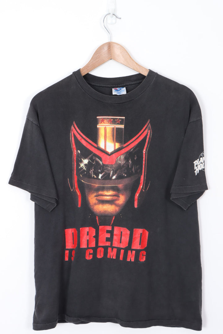 1995 Judge 'Dredd Is Coming' Movie Promo Single Stitch USA Made T-Shirt (L)