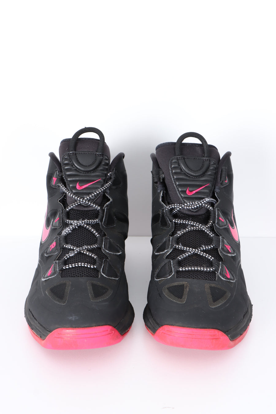 NIKE Air Max 'Uptempo Fuse 360' Black Pink Sneakers (9.5)